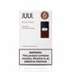 Juul Virginia Tobacco 6-pack box packaging on a white background, featuring the Juul logo, a depiction of the pod device, and a prominent nicotine warning label.