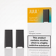 Two black JUUL 2 disposable vape devices shown next to their retail packaging box, which is labeled 'JUUL 2 Summer Menthol' and includes a nicotine warning label.