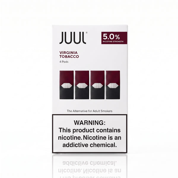 JUUL Virginia Tobacco Pods 5% — 4pcs Pack | 50mg Nicotine Salt
