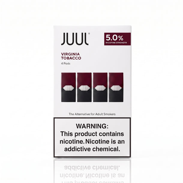 JUUL Virginia Tobacco Pods 5% — 4pcs Pack | 50mg Nicotine Salt