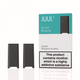 Juul Arctic Breeze 2-pack disposable vape packaging with two black vape pods displayed in front on a white reflective background.