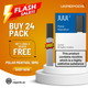 Promotional graphic for a VapoPods JUUL 2 Polar Menthol 18mg nicotine pouch product, showing a single JUUL device and its retail box on a white pedestal against an orange-to-yellow gradient background with sale text and branding.